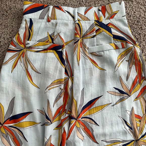 Floral Print Linen Trousers - Picture 4 of 8
